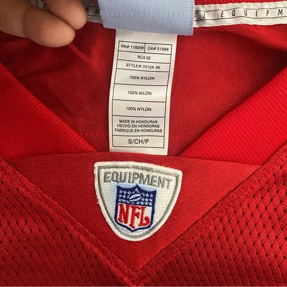 Reebok San Francisco 49ers Smith 11 Jersey Red NFL Mens Small S - Picture 5 of 8